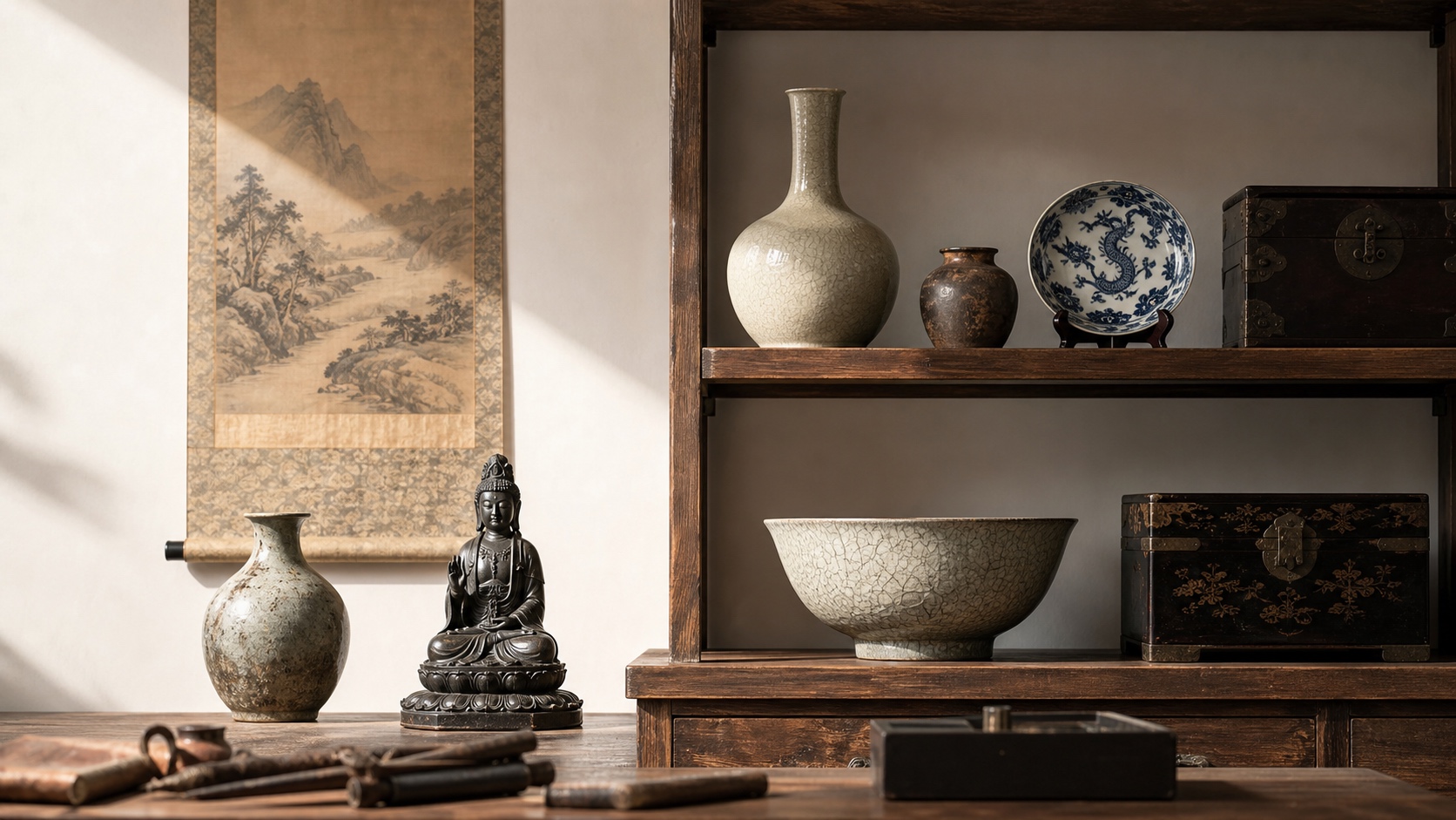 骨董品買取｜壺・陶器・仏像・掛軸
